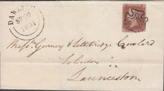 108053 - 1841 DAWLISH MALTESE CROSS ON COVER.