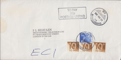 108076 - 1993 UNPAID MAIL USED IN LONDON.