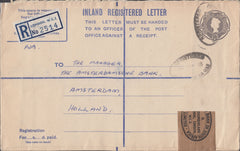 108092 - 1958 REGISTERED MAIL LONDON TO AMSTERDAM.