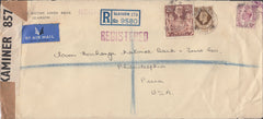 108095 - 1941 REGISTERED MAIL GLASGOW TO USA/2/6 BROWN (SG476).