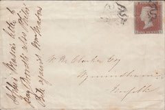 108111 - 1D RED PL.8 (SG7)(KI) ON COVER DOUBLE STRIKE OF M.C.