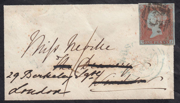 108138 - 1852 MOURNING ENVELOPE BIRMINGHAM TO WINDSOR RE-DIRECTED TO LONDON/PL.130 (DJ)(SG8).