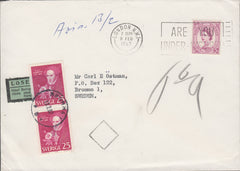 108370 - 1967 UNDERPAID MAIL LONDON TO SWEDEN.