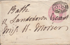 108381 - "239" NUMERAL OF DAWLISH/1D PINK ENVELOPE.