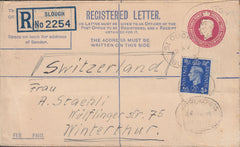 108387 - 1939 REGISTERED MAIL SLOUGH TO SWITZERLAND.