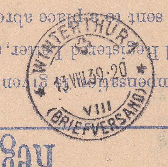 108387 - 1939 REGISTERED MAIL SLOUGH TO SWITZERLAND.