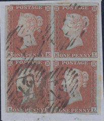 108431 - PL.154 (SG8) BLOCK OF FOUR LETTERED KK KL LK LL.