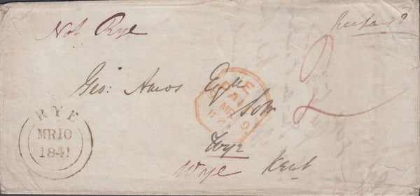 108453 - "RYE" CANCELLATIONS FROM VARIOUS PLACES IN THE WORLD.