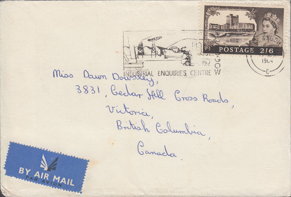 108469 - 1964 MAIL GLASGOW TO CANADA/2/6 CASTLE.