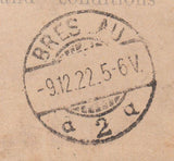 108499 - 1922 REGISTERED INSURED MAIL SAFFRON WALDEN TO GERMANY.