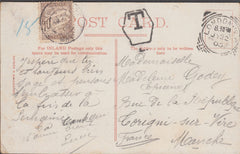 108619 - 1905 UNPAID MAIL LONDON TO FRANCE.