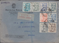 108625 - 1953 EXPRESS MAIL SPAIN TO LONDON.
