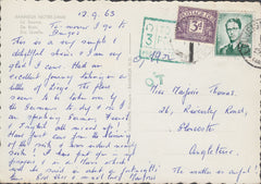 108857 - 1963 UNDERPAID MAIL BELGIUM TO GLOUCESTER.