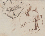 108861 - 1841 FORWARDING AGENTS MAIL LONDON TO NEW YORK VIA LIVERPOOL.