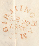 109122 - BIRMINGHAM PENNY POST/KNOWLE STRAIGHT LINE HAND STAMP (WA334).