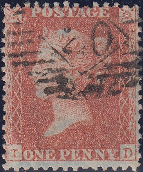 109176 - PL.44 MATCHED PAIR LETTERED TD PALE BROWN-ROSE (SG32) AND ROSE-RED ON WHITE PAPER (SG40).