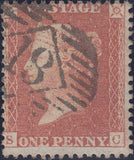 109177 - 1856/7 DIE 2 PL.44 MATCHED PAIR LETTERED SC RED-BROWN ON BLUED PAPER (SG29) AND ROSE-RED ON WHITE PAPER (SG40).