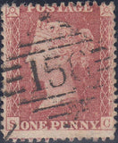 109177 - 1856/7 DIE 2 PL.44 MATCHED PAIR LETTERED SC RED-BROWN ON BLUED PAPER (SG29) AND ROSE-RED ON WHITE PAPER (SG40).
