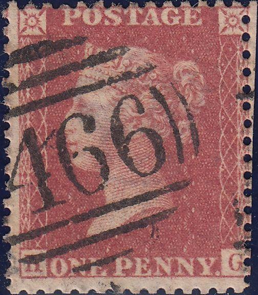 109179 - PL.44 MATCHED PAIR LETTERED HG ON BLUED PAPER (SG29) AND WHITE PAPER (SG40).