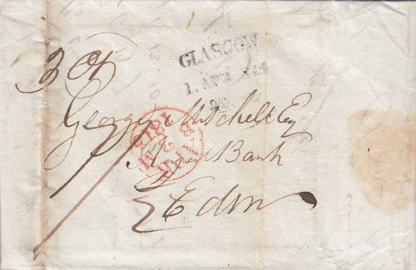 109259 - 1815 HIGH POSTAL CHARGE INTER BANKING MAIL GLASGOW TO EDINBURGH.