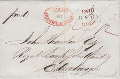 109386 - 1838 INTER BANKING MAIL HUDDERSFIELD TO EDINBURGH.