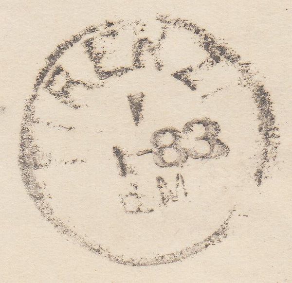 109533 - 1882 MAIL LONDON TO FLORENCE/5D INDIGO (SG169).