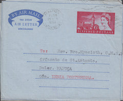109560 - 1959  AIR MAIL MALTON TO GOA.