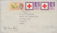 109579 - 1964  AIR MAIL PLYMOUTH TO LIBYA.