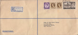 109633 - 1966 REGISTERED MAIL CHELTENHAM TO NEW ZEALAND/2/6 CASTLE USAGE.