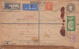 109664 - 1953 REGISTERED AIR MAIL LONDON TO INDIA/2/6 GREEN (SG509).
