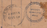 109664 - 1953 REGISTERED AIR MAIL LONDON TO INDIA/2/6 GREEN (SG509).