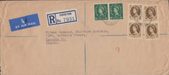 109667 - 1954 REGISTERED AIR MAIL SURBITON TO CANADA.