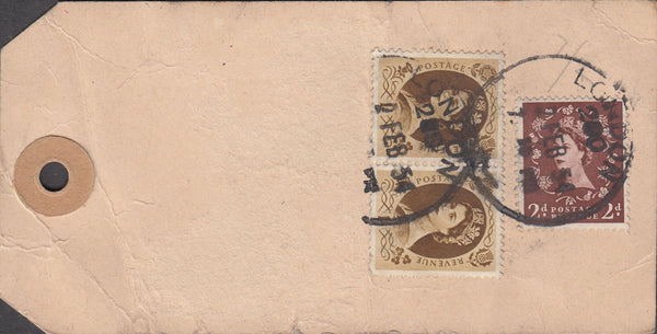 109727 - 1954 BANKER'S SPECIAL PACKET PARCEL TAG.