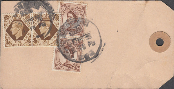 109730 - 1953 BANKER'S SPECIAL PACKET PARCEL TAG.