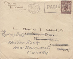109830 - 1929 1½D P.U.C PAQUEBOT PLYMOUTH TO CANADA.