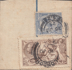 109858 - 1925 O.H.M.S. PART PARCEL TAG TO GUATEMALA/SEAHORSE ISSUE.