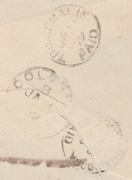 109964 - 1878 8D ORANGE (SG156)(BC) ON COVER HULL TO CEYLON.