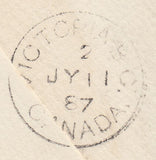 110032 - 1887 MAIL LONDON TO CANADA.