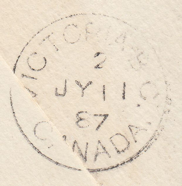 110032 - 1887 MAIL LONDON TO CANADA.