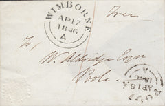 110176 - 1846 DORSET/"STURMINSTER MARSHALL" UDC.