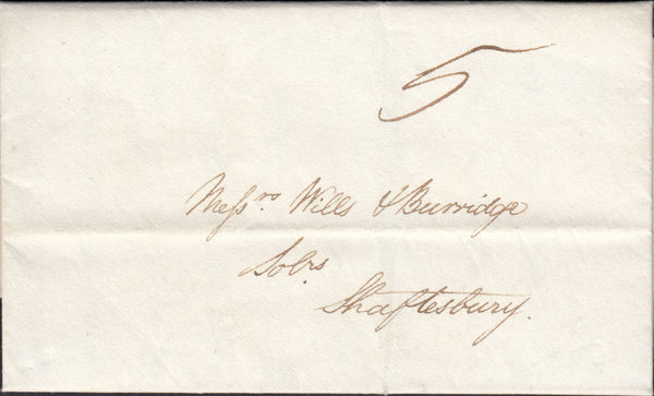 110207 - 1833 DORSET/"SHERBORNE" DATE STAMP ERROR OF DATE SLUGS.