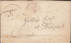 110213 - 1768 DORSET/"SHAFTESBURY" TWO LINE HAND STAMP (DT416).