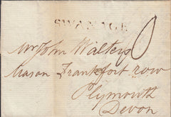 110248 - 1810 DORSET/"SWANAGE" STRAIGHT LINE HAND STAMP (DT576).