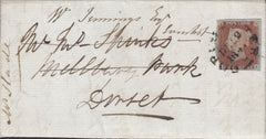 110290 - 1841 "DORCHESTER" TOWN CANCELLATION ON COVER (SPEC B1va).