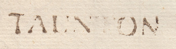 110293 - 1783 "SHERBORNE/POFT OFFICE" TYPE J DISTINCTIVE HAND STAMP (DT505) ON MAIL TO BRIDGEWATER.