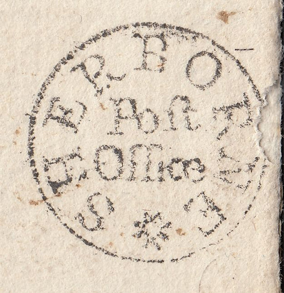 110293 - 1783 "SHERBORNE/POFT OFFICE" TYPE J DISTINCTIVE HAND STAMP (DT505) ON MAIL TO BRIDGEWATER.