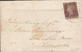 110321 - 1842 "LYME" TOWN CANCELLATION ON PART WRAPPER TO LONDON (SPEC B1va CAT £3,000).