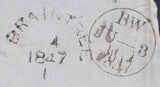 110357 - 1847 ESSEX/"BRAINTREE" SKELETON HAND STAMP.
