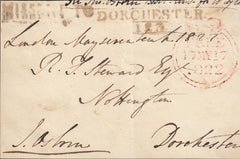 110395 - 1822 DORSET/"MISSENT TO" DORCHESTER.