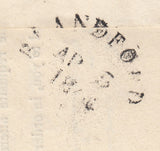 110407 - 1844 DORSET/"BLANDFORD" SKELETON STYLE DATE STAMP (DT48/52).